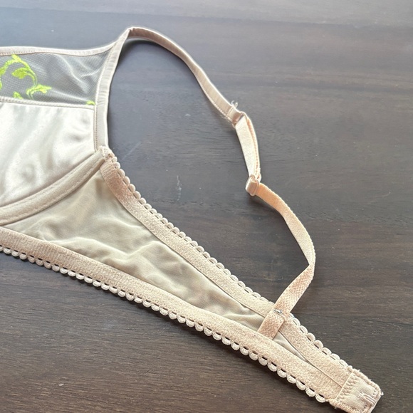 Heidi Klum Intimates Bra 34C Lime Neon Lace Underwire Push Up Feminine Sexy - Picture 9 of 13